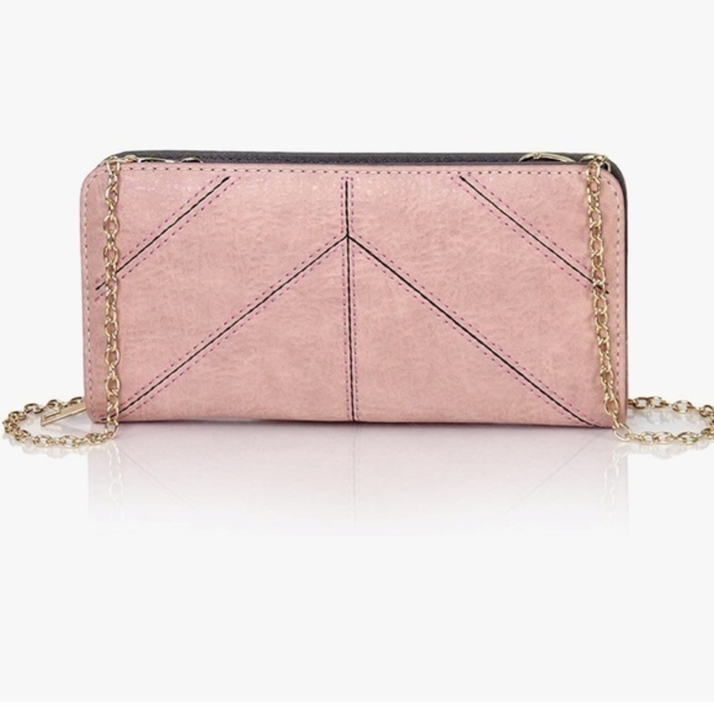 Crossbody clutch wallet with detachable strap